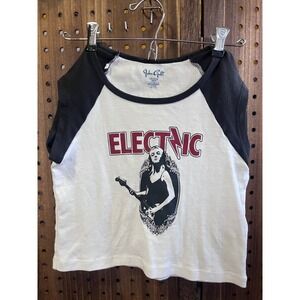 Brandy Melville John Galt Raglan Crop T Shirt Made in England 30" Chest
